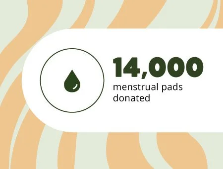 14,000 Menstral Pads Donated