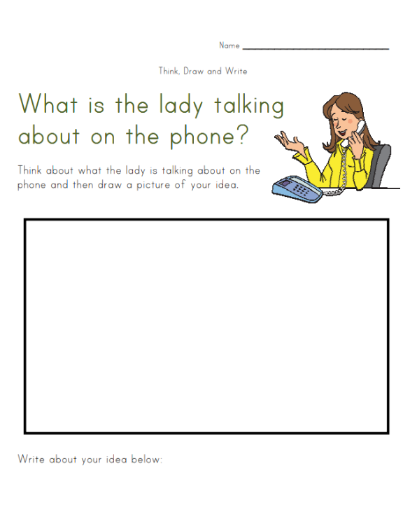 Think, Draw and Write Phone Worksheet