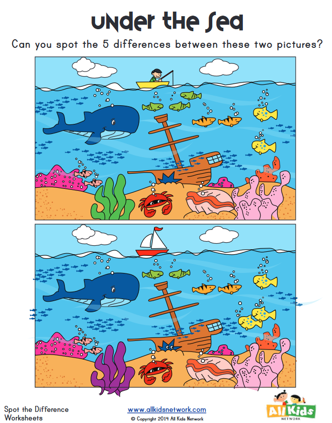 Spot the Difference Worksheets