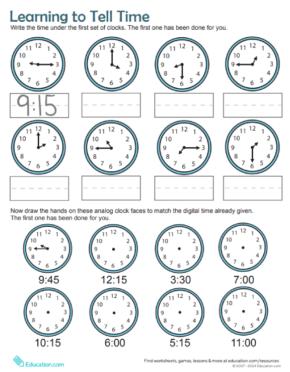 Learning to Tell Time