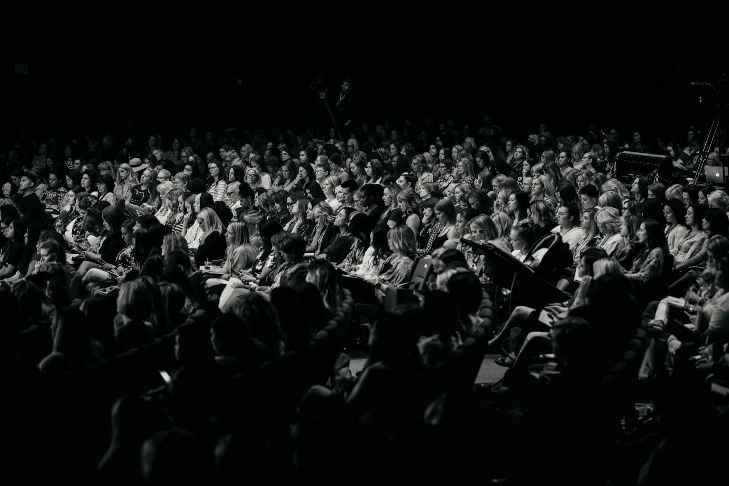 Audience watching on