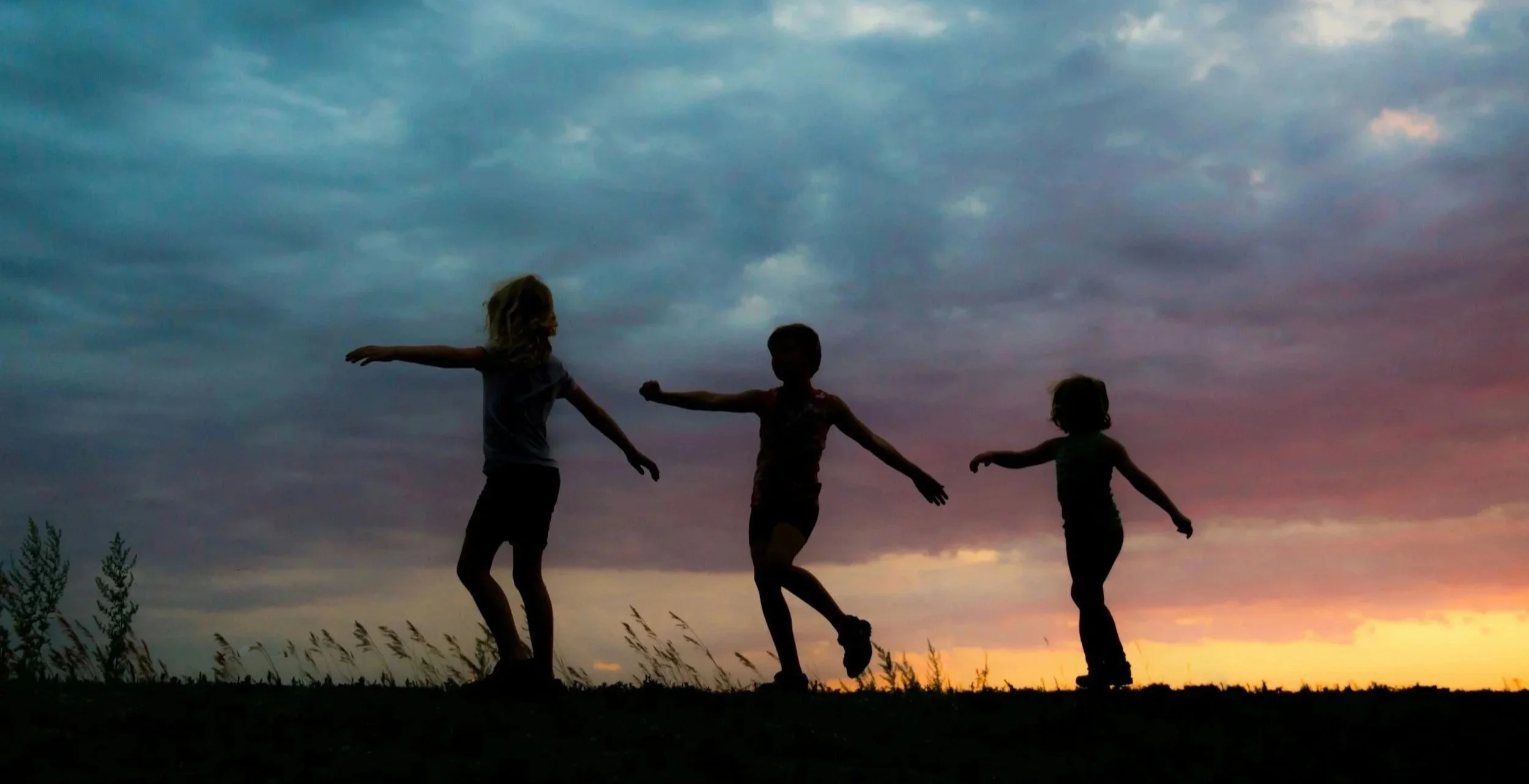 Silhouette of Kids