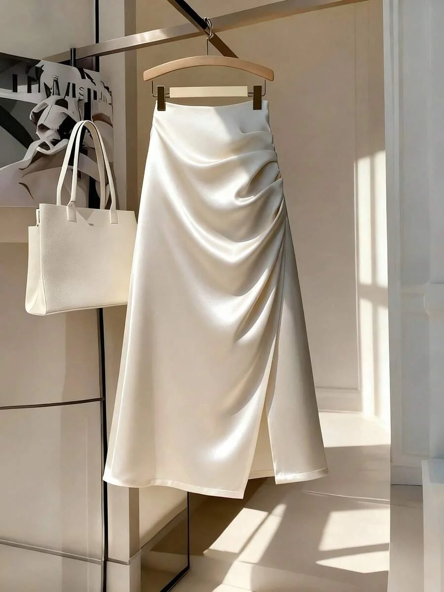 Chân váy lụa nhún hông - 120k