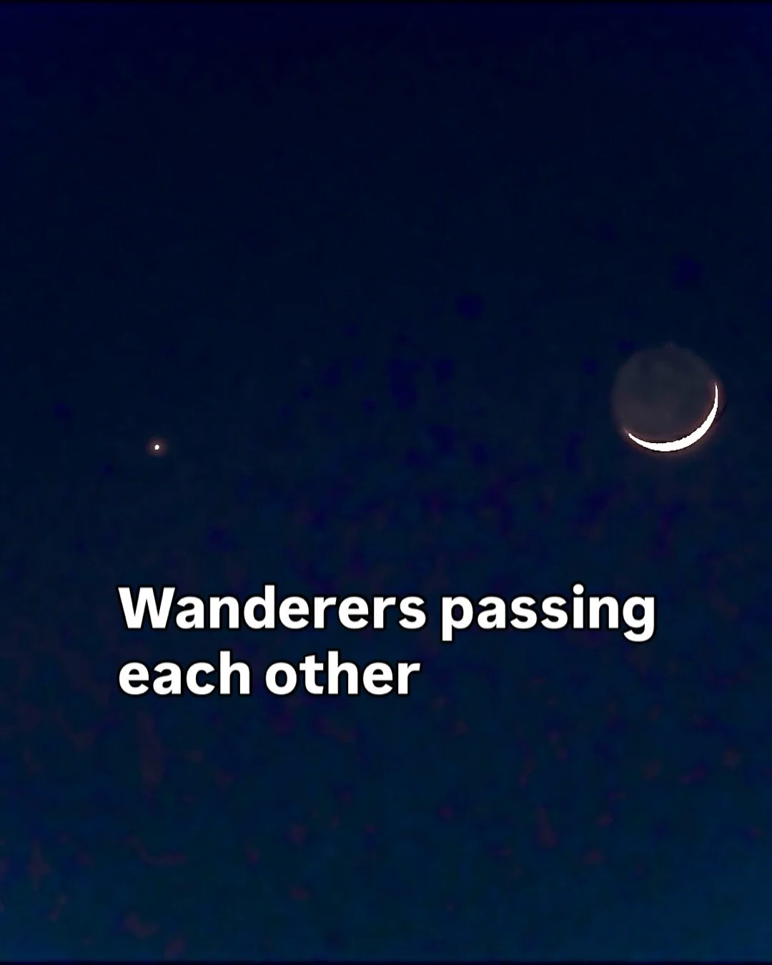 Moon and Venus in the evening sky