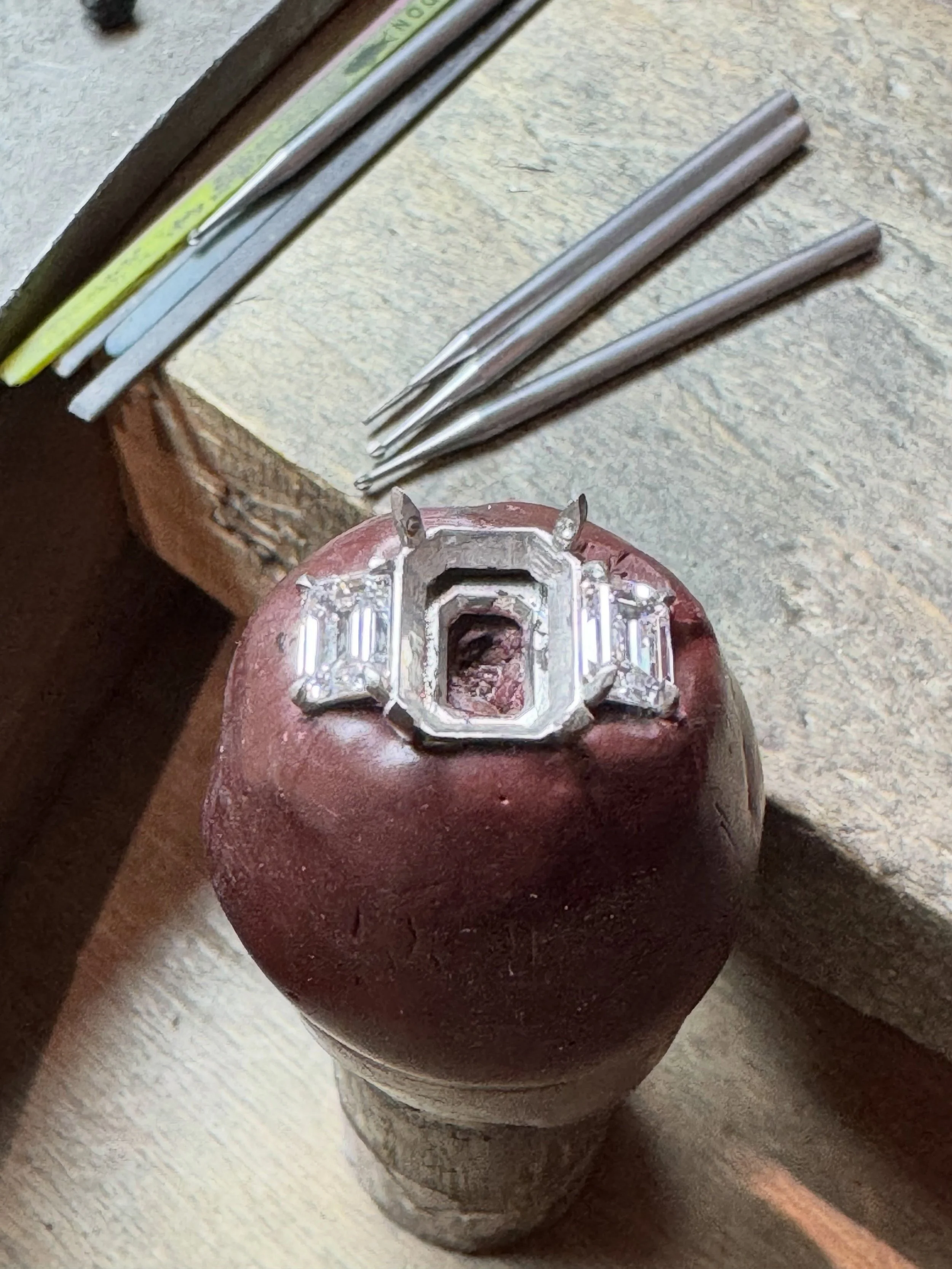 This is my favorite part. 💙

Watching a piece come to life at the bench, one step at a time.

No shortcuts. No mass production. Just beautiful stones, skilled hands and old-school craftsmanship.

This one felt especially meaningful. A ring for a cou