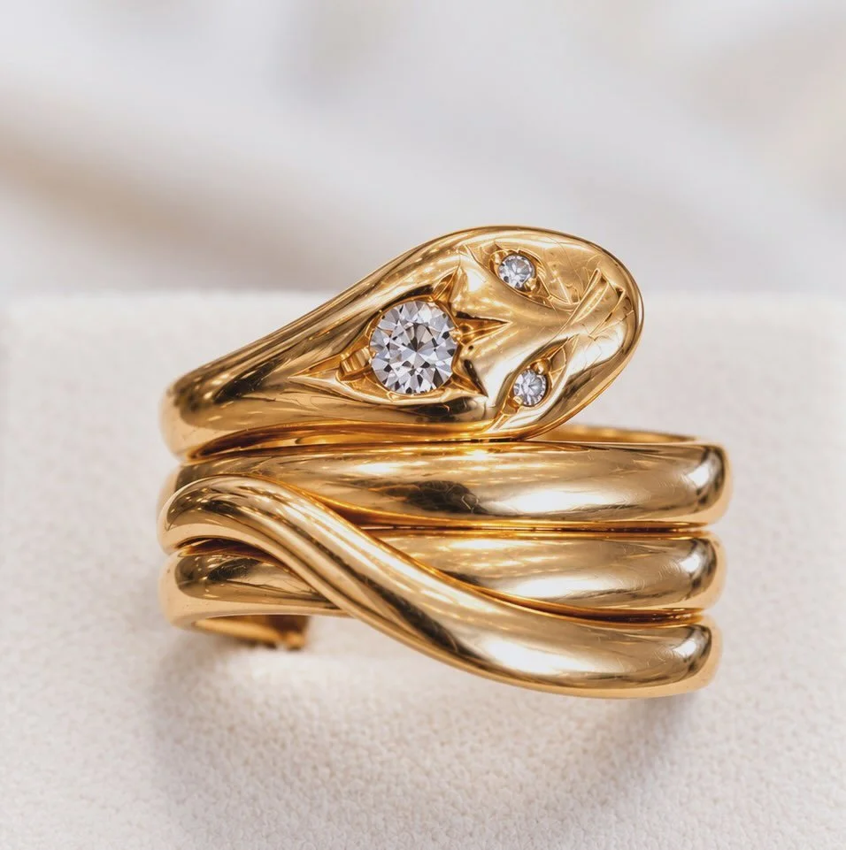 I&rsquo;ve always been obsessed with all things British, and have admired antique serpent rings for years, without really knowing much about their history.

Last year, when I developed a bit of an obsession with snakes (hence my snake tattoo&hellip; 