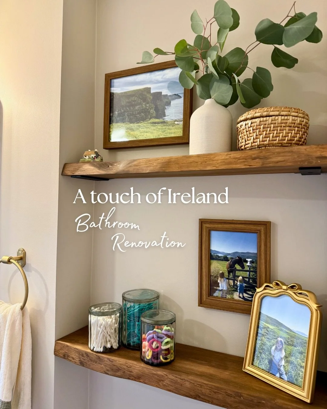 It started with a bathroom full of good intentions and materials that had been sitting since Spring 2022. Life happened, visions changed, and suddenly this space needed a fresh perspective.

We kept what was already there- the tile, paint, lighting, 