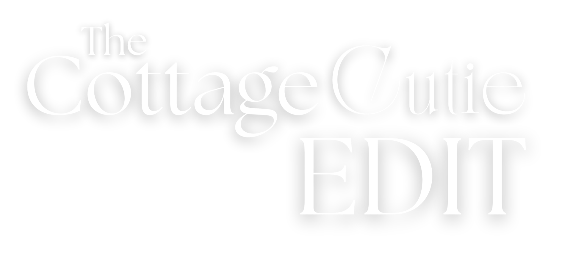 Text that reads 'The Cottage Cuite Edit' on a black background.
