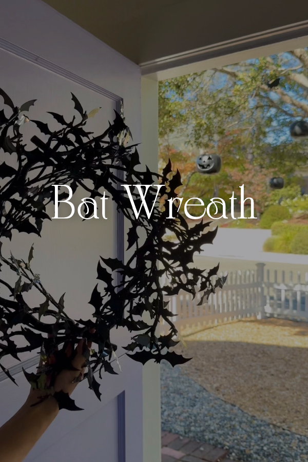 Everything I used to DIY this simple Bat Wreath