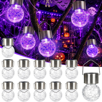 Purple Solar Light Lanterns (12pc)