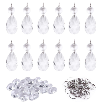Clear Crystal Teardrop Chandelier Prisms