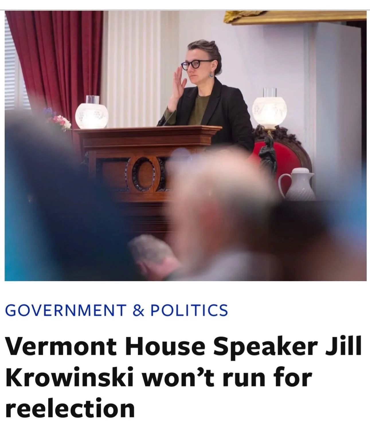 THANK YOU @jillkrowinski for your tireless work on behalf of the people of Vermont. Thank you for your leadership and dedication and for supporting so many others who serve and aspire to serve. #vtpoli