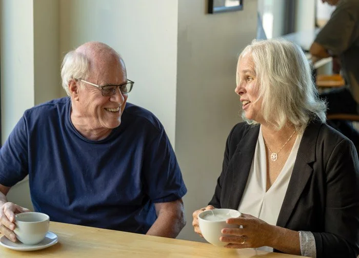 Elaine with meeting with a Vermonter
