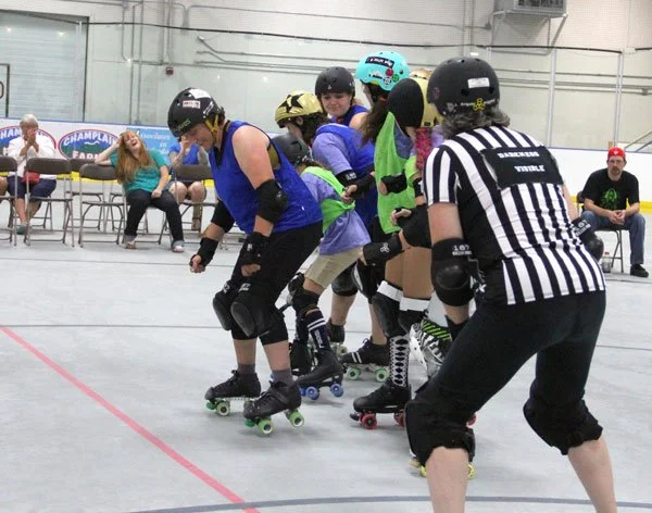 Group of roller skaters