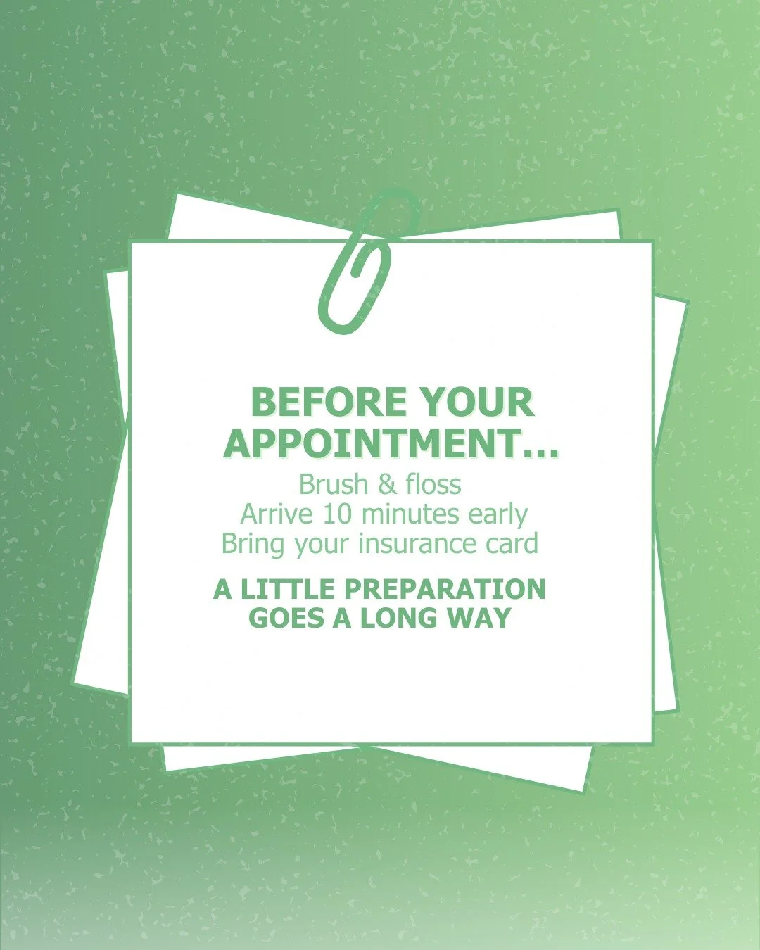 A little preparation goes a long way.
We&rsquo;re ready to take care of your smile!😄🦷