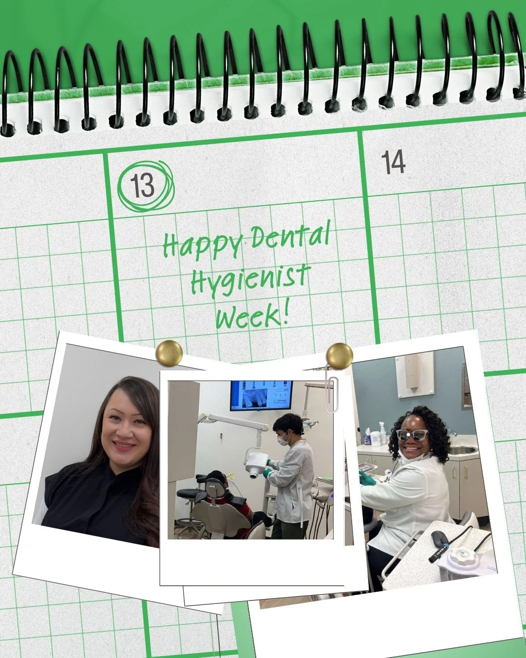 Celebrating National Dental Hygienist Week!🎉✨
A big thank you to Sherinda, Danylo, and Elvia for their dedication, care, and the amazing work they do every day.
We&rsquo;re so grateful to have you on our team!💚