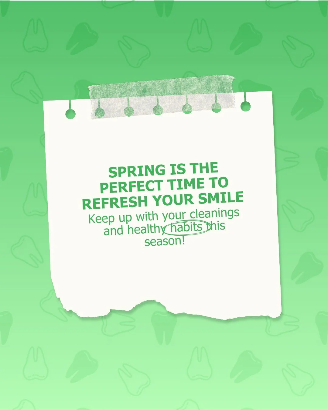 Spring is here!
Refresh your smile this season 🌸🦷