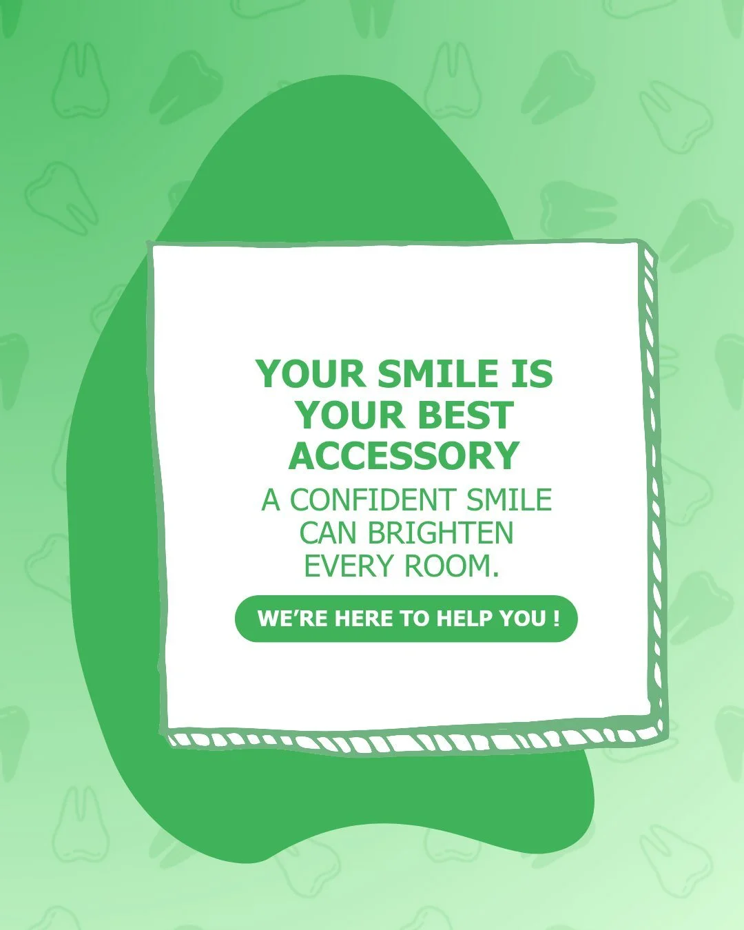 A confident smile can brighten every room. 
We&rsquo;re here to help you keep your smile healthy and beautiful.💚