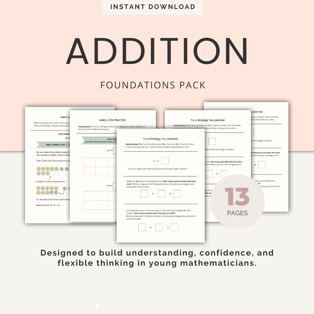 Addition Confidence Starter Pack