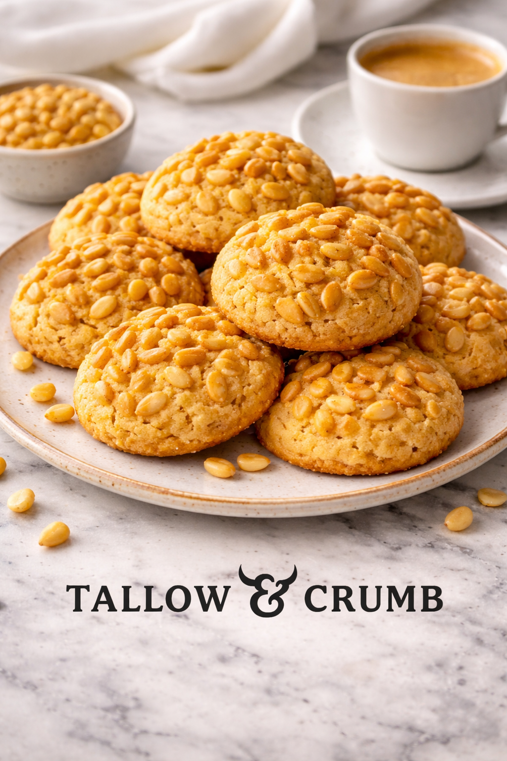 Italian Pignoli - Pine Nut Butter Cookies 