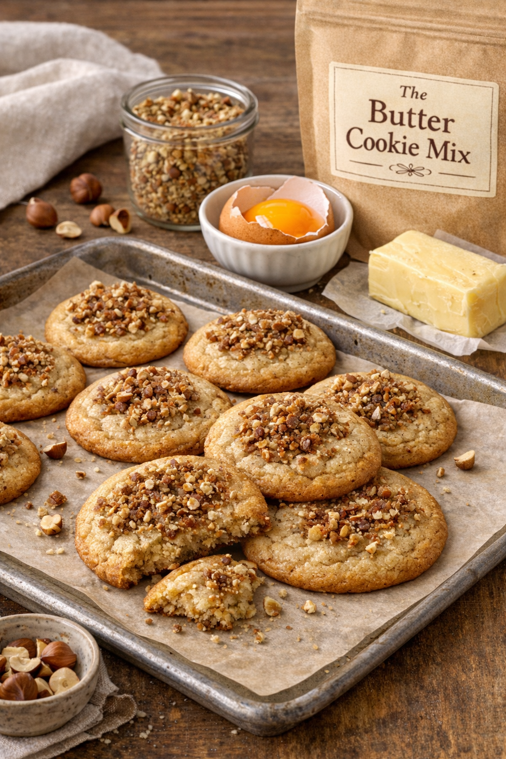 Hazelnut Praline Keto Cookies