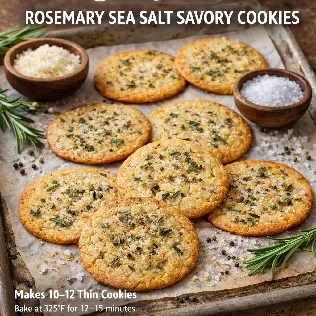 Rosemary Sea Salt Savory Cookies