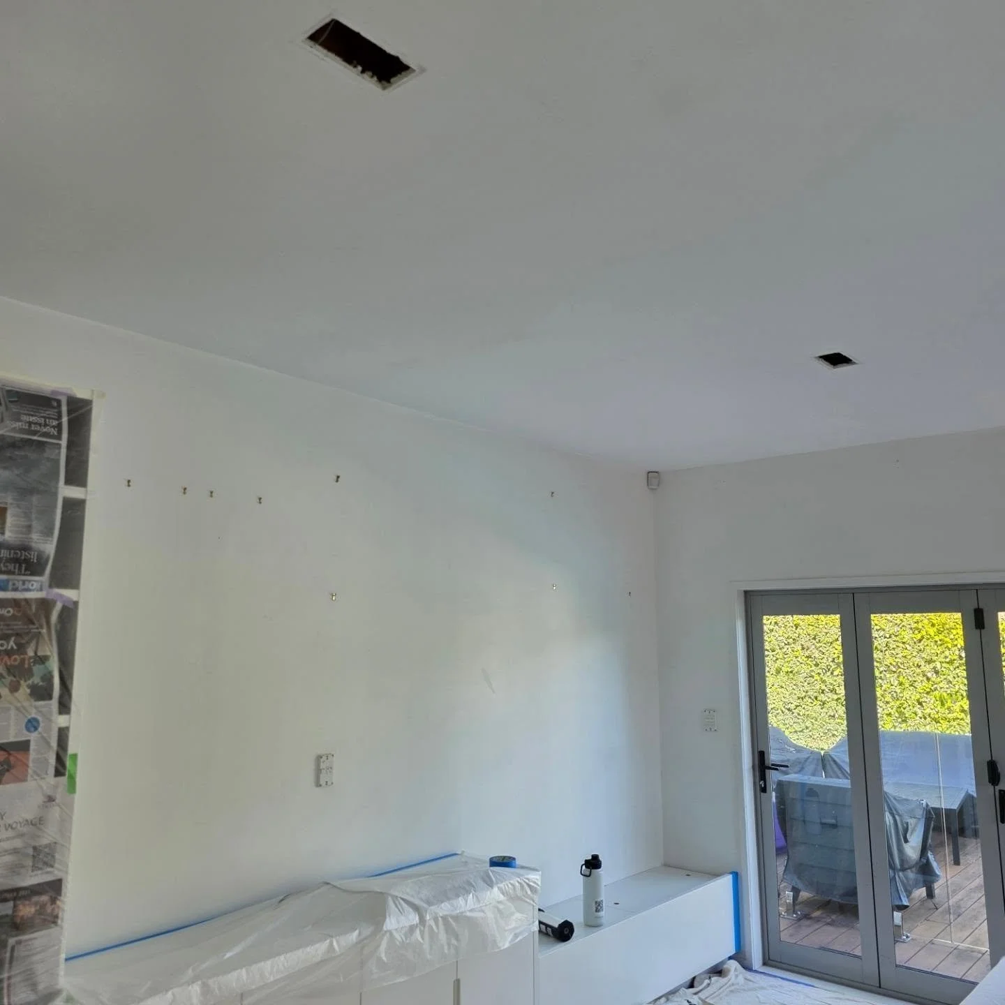 Nothing like a fresh coat to change the whole mood of a space!

This lounge went from bright white to a soft, soothing neutral (resene parchment on the walls and quarter parchment on the ceiling and woodwork)&mdash; creating a warm and welcoming feel