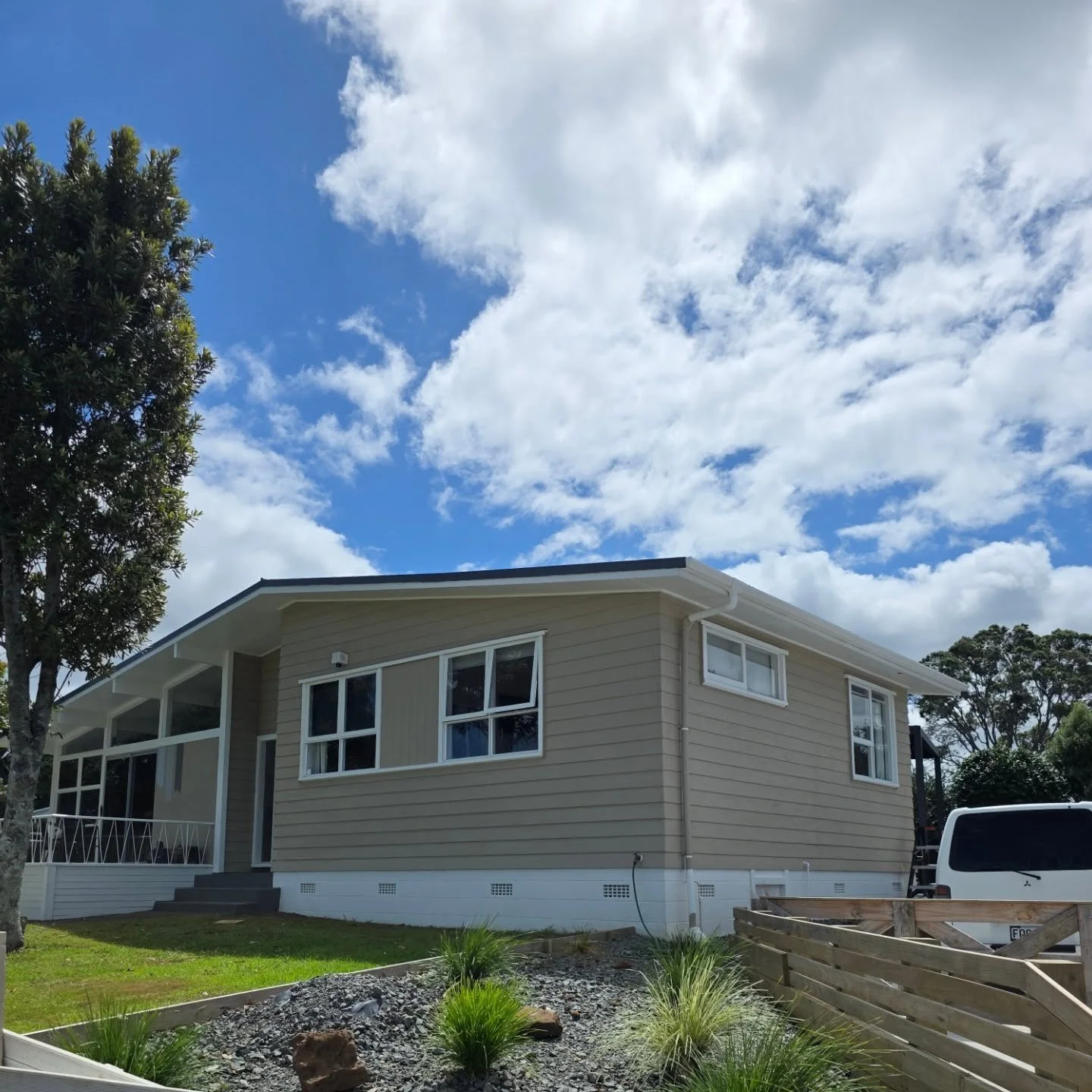 Before ➡️ After

This home got a full exterior refresh, going from a dated light brown to a clean modern grey. Completely changing the look and street appeal.

A colour change can make a huge difference without needing major renovations, and this one