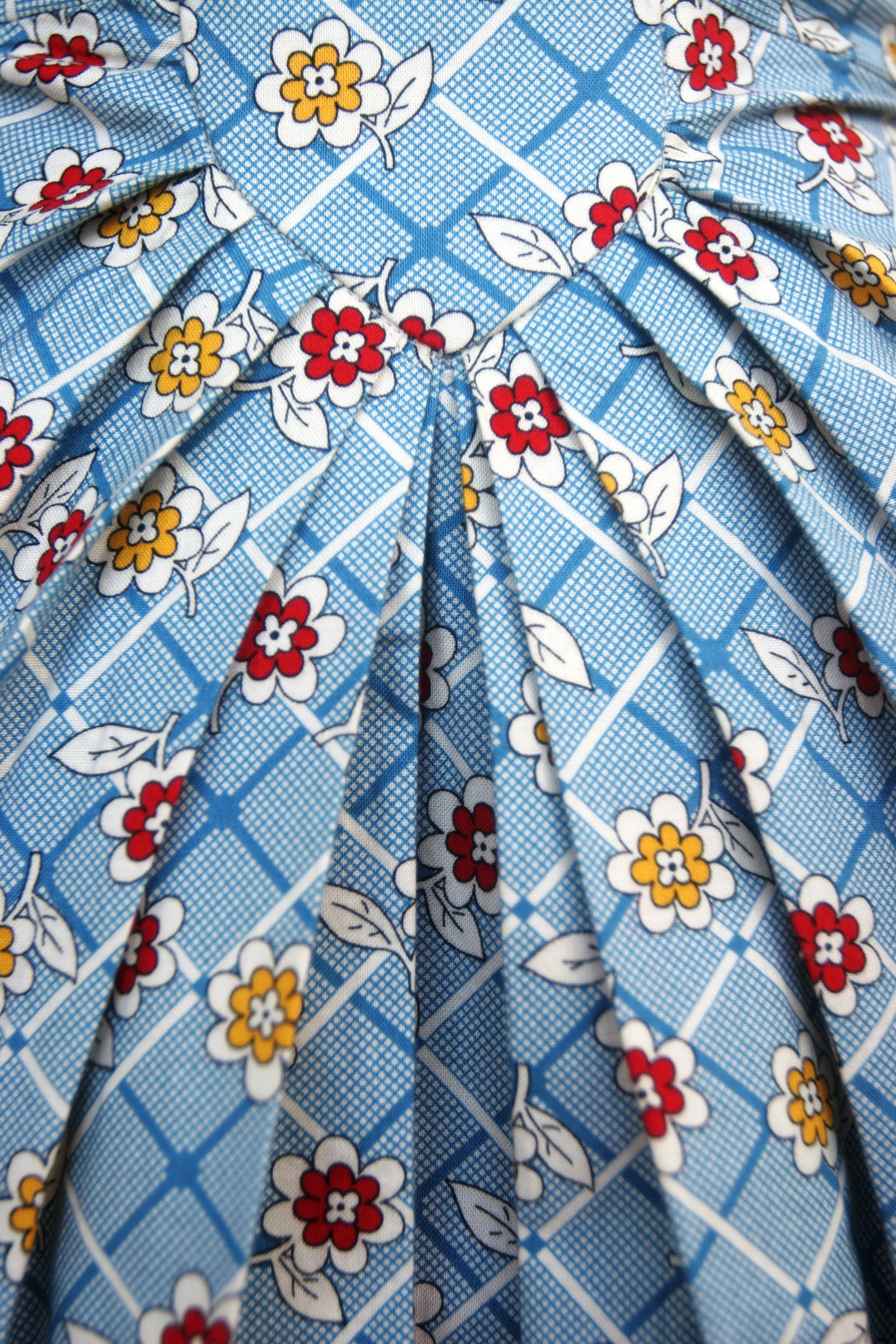 Close up of pleats on a handmade dress