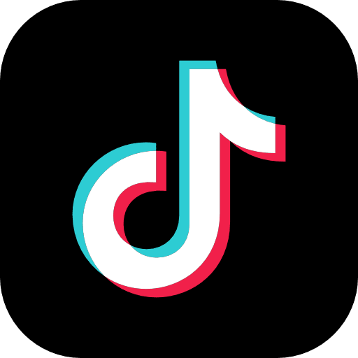El logotipo de TikTok en fondo negro.