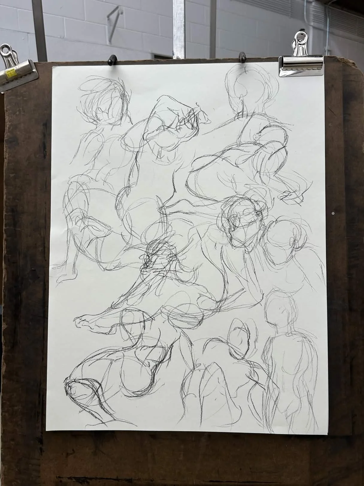 constant motion study (2026), 18' x 24', charcoal on paper