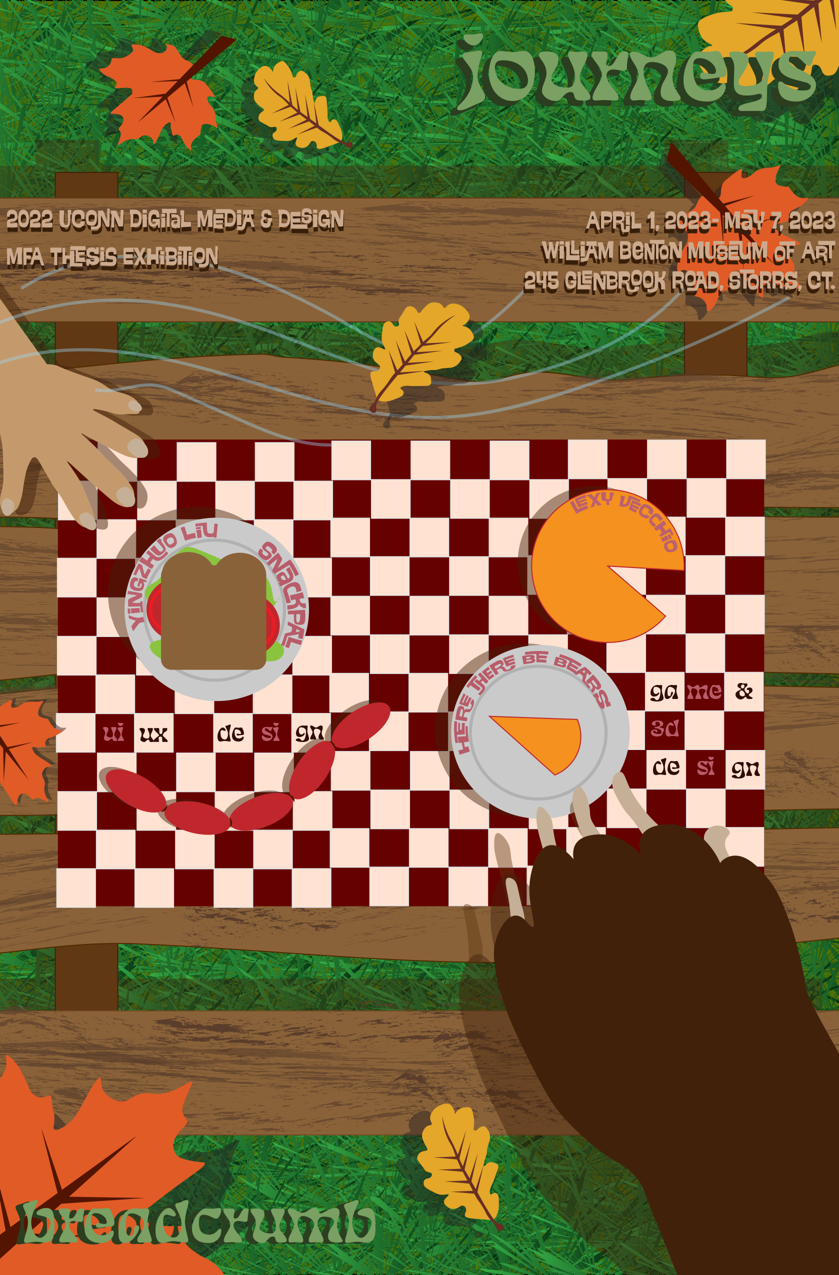 MFA Exhibition Mockup Poster, 2023, Adobe Illustrator