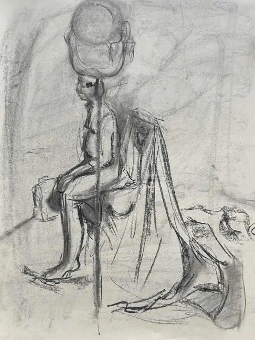 life study (2026), 18' x 24', charcoal on paper