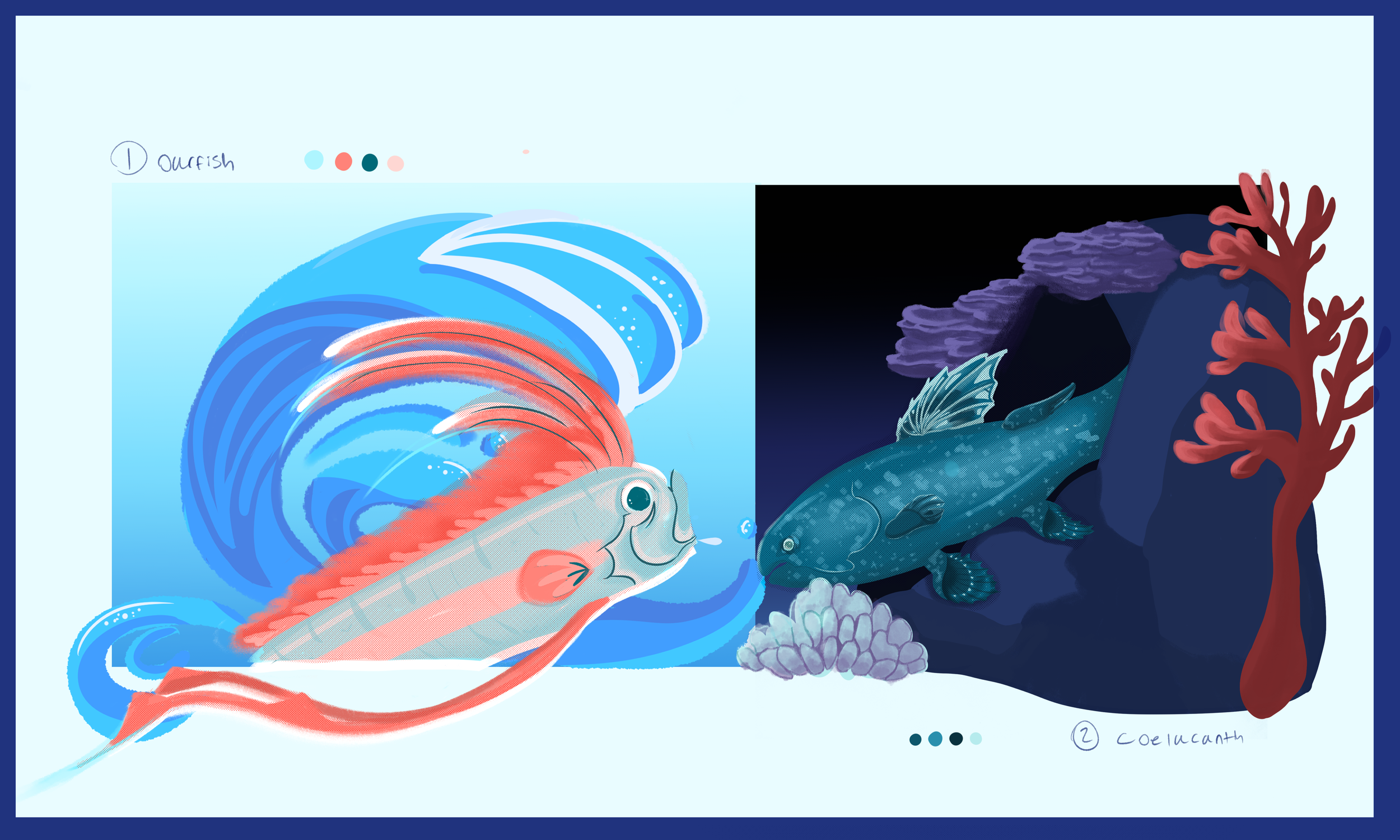 splash illustrations/style testing