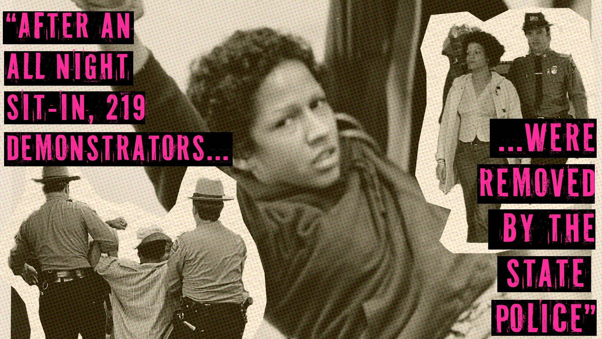 "Please Respond Personally: Commemorating the 1974 Black Student Sit-in" Graphics Exercise, 2025, Adobe Photoshop