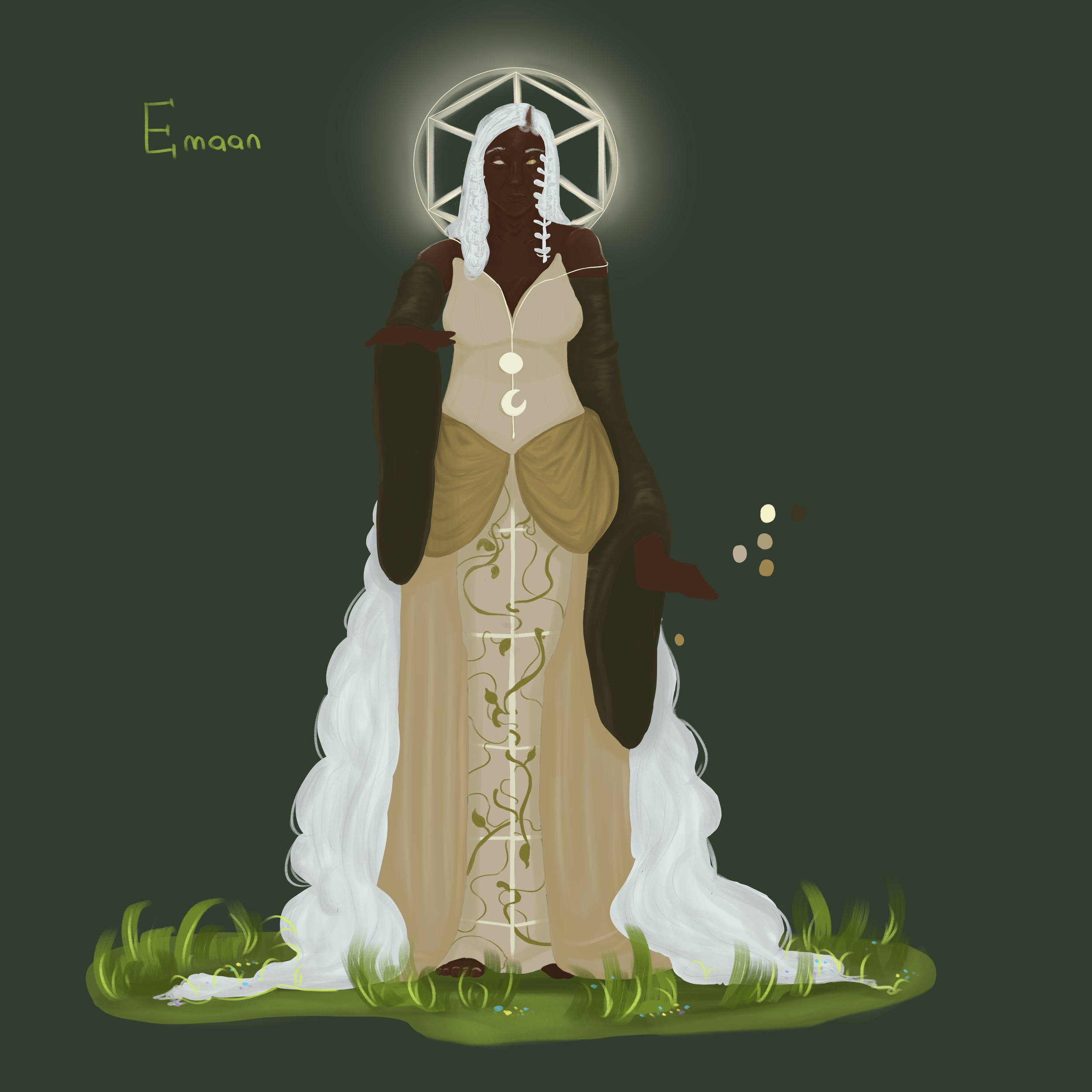 Earth Goddess design, September 2025, Clip Studio Paint Ex