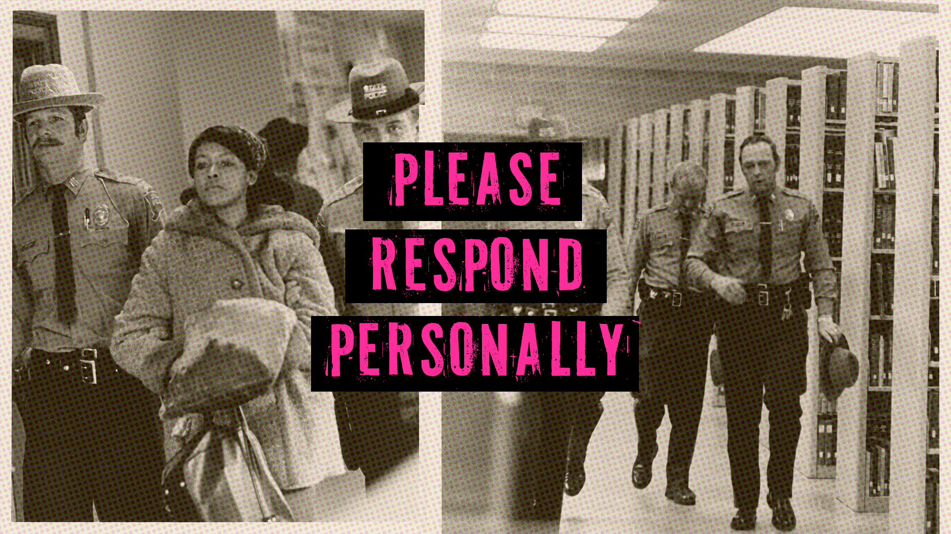 "Please Respond Personally: Commemorating the 1974 Black Student Sit-in" Graphics Exercise, 2025, Adobe Photoshop