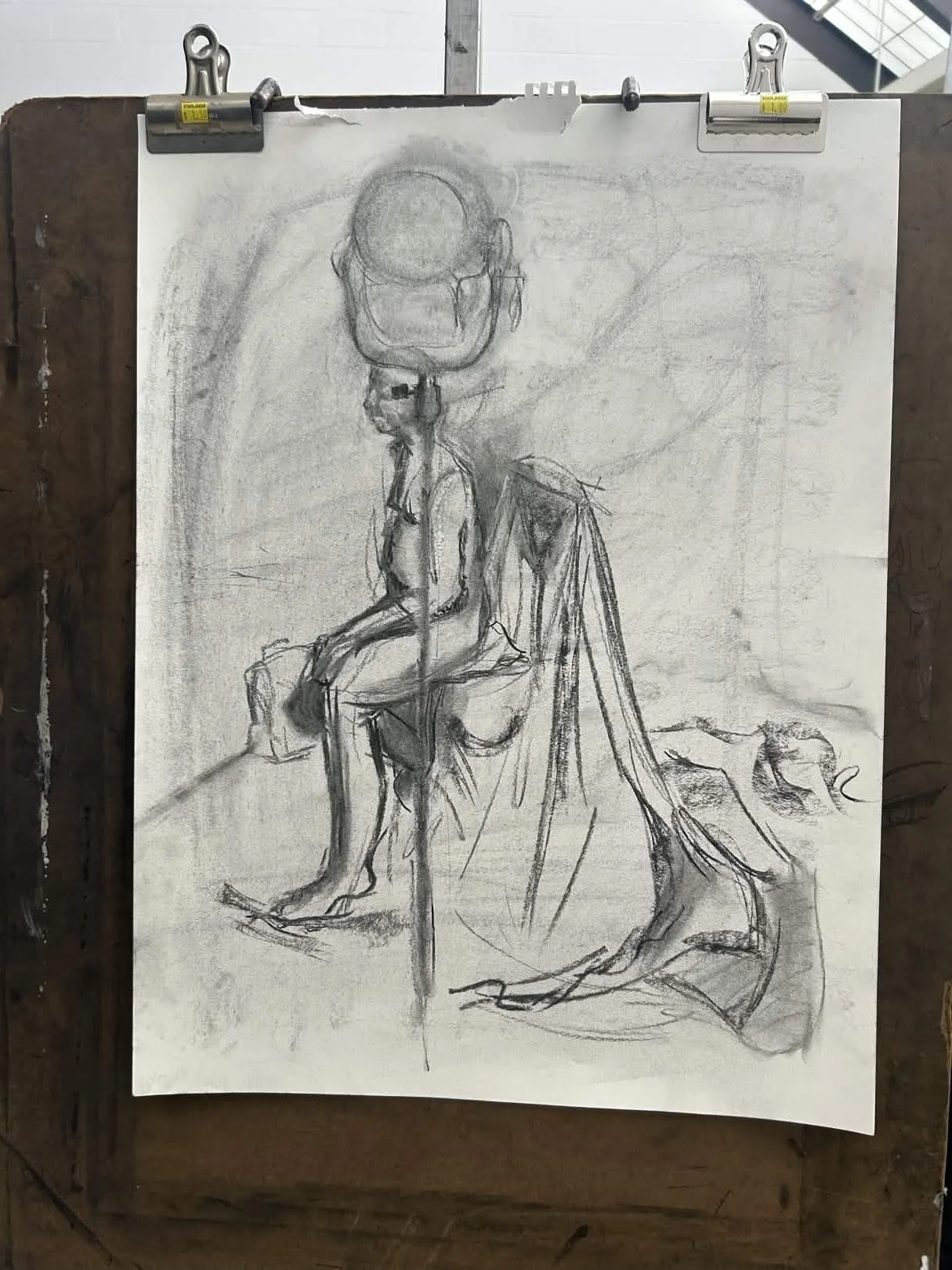 life study (2026), 18' x 24', charcoal on paper