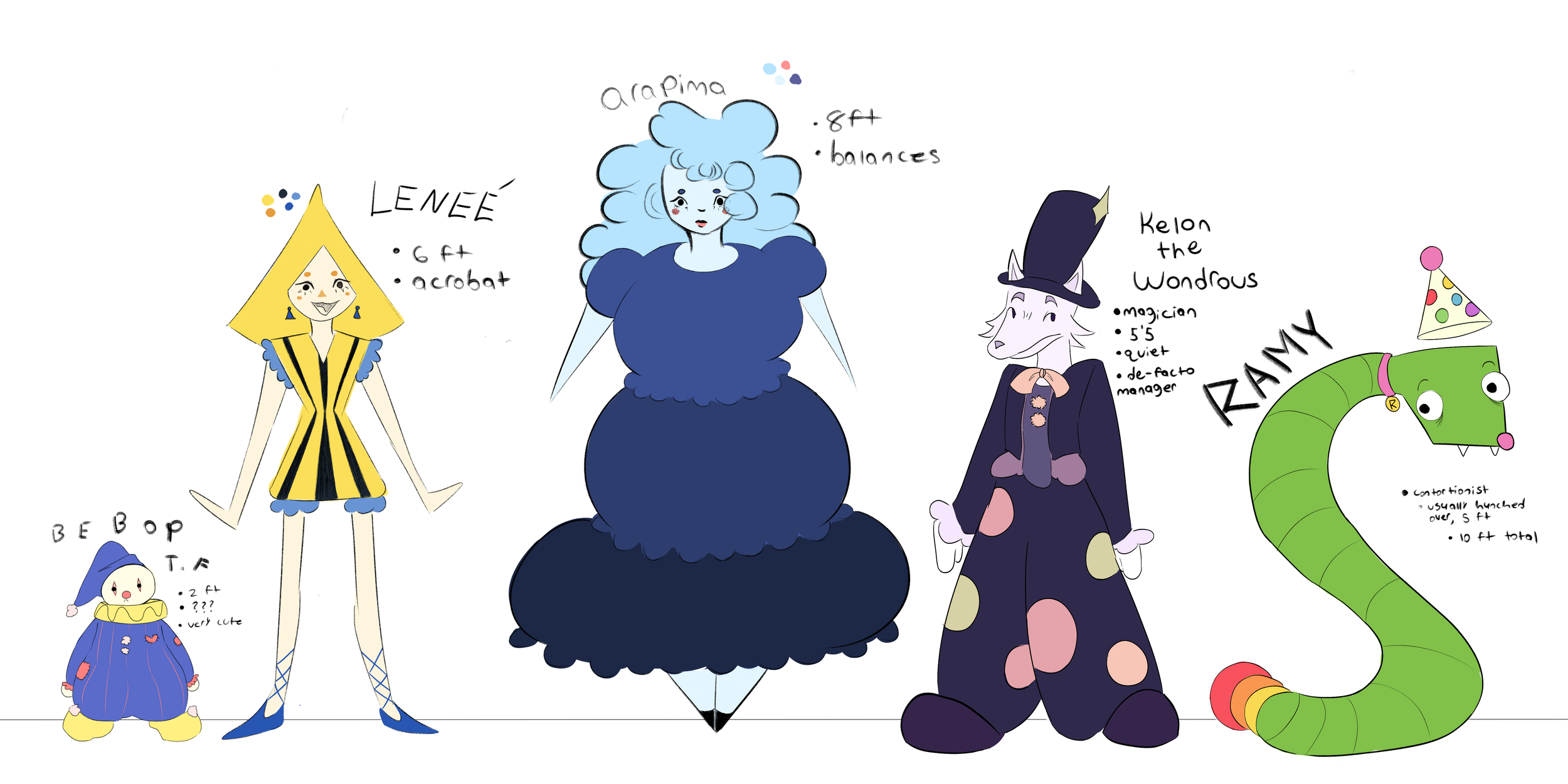SCATBT character lineup, 2025, clip studio paint ex