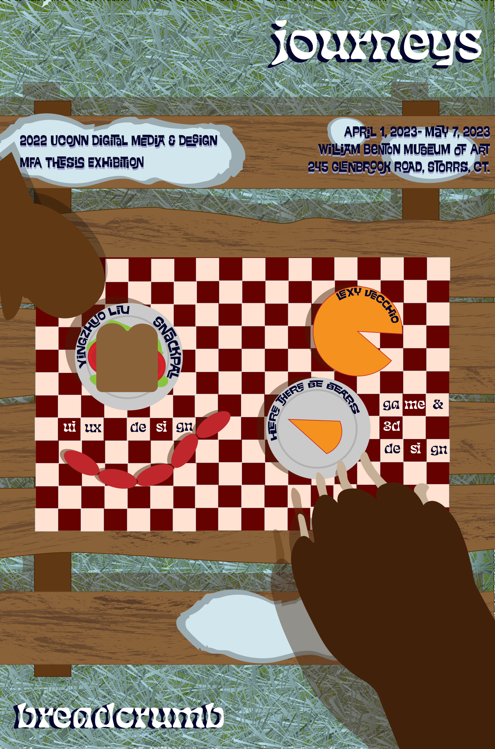 MFA Exhibition Mockup Poster, 2023, Adobe Illustrator