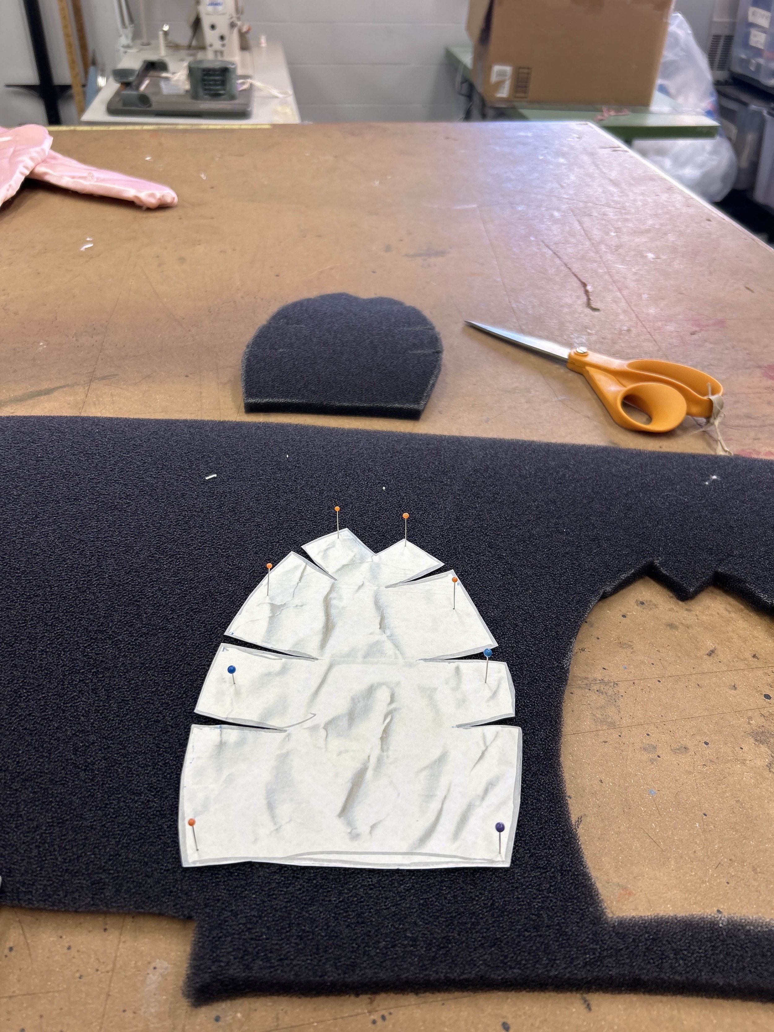 Foam patterning and cutting.