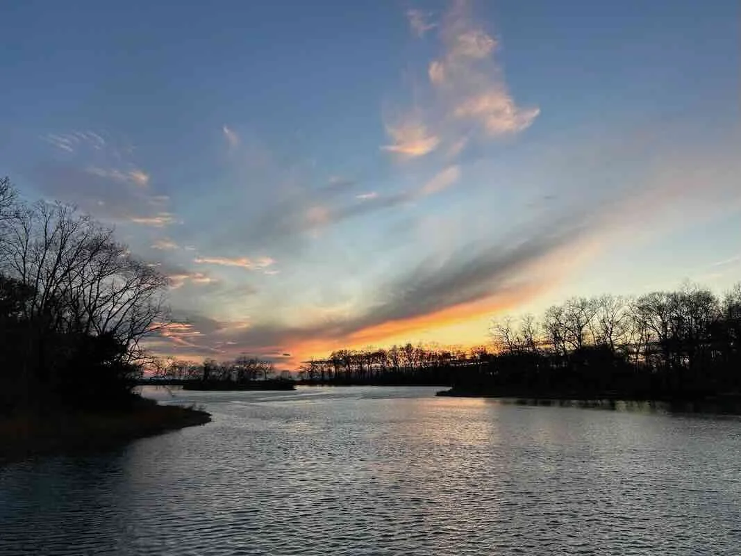 Tod's Tidal Pond at Sunset