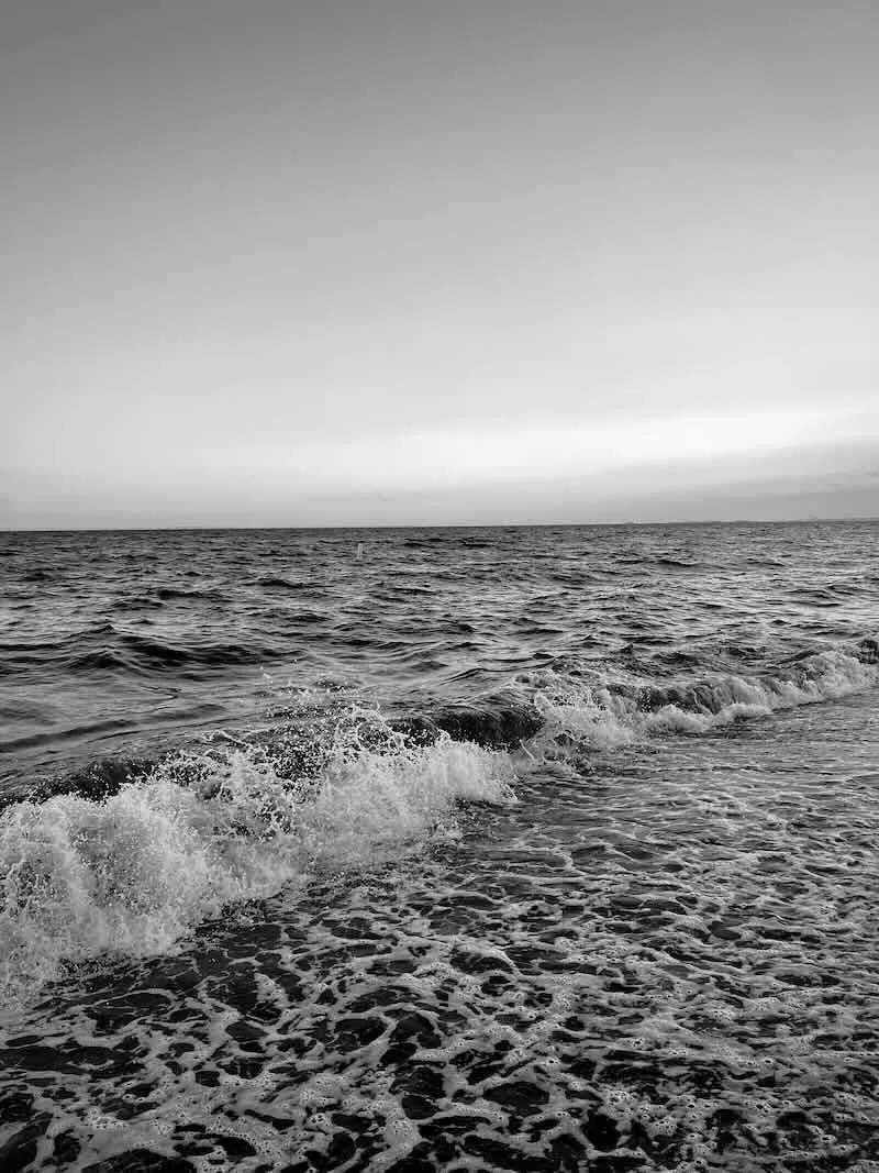 Crashing Wave in Black & White