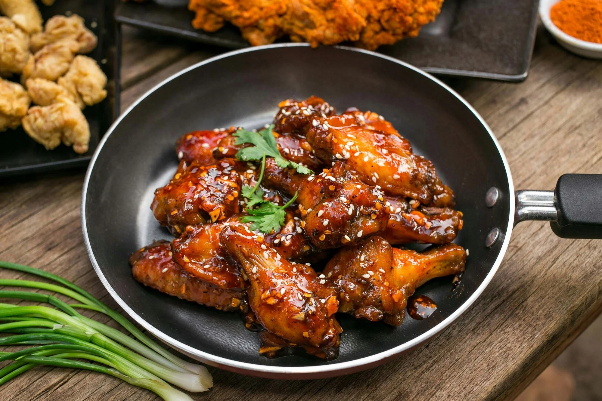 Maple Bourbon Glazed Chicken Wings
