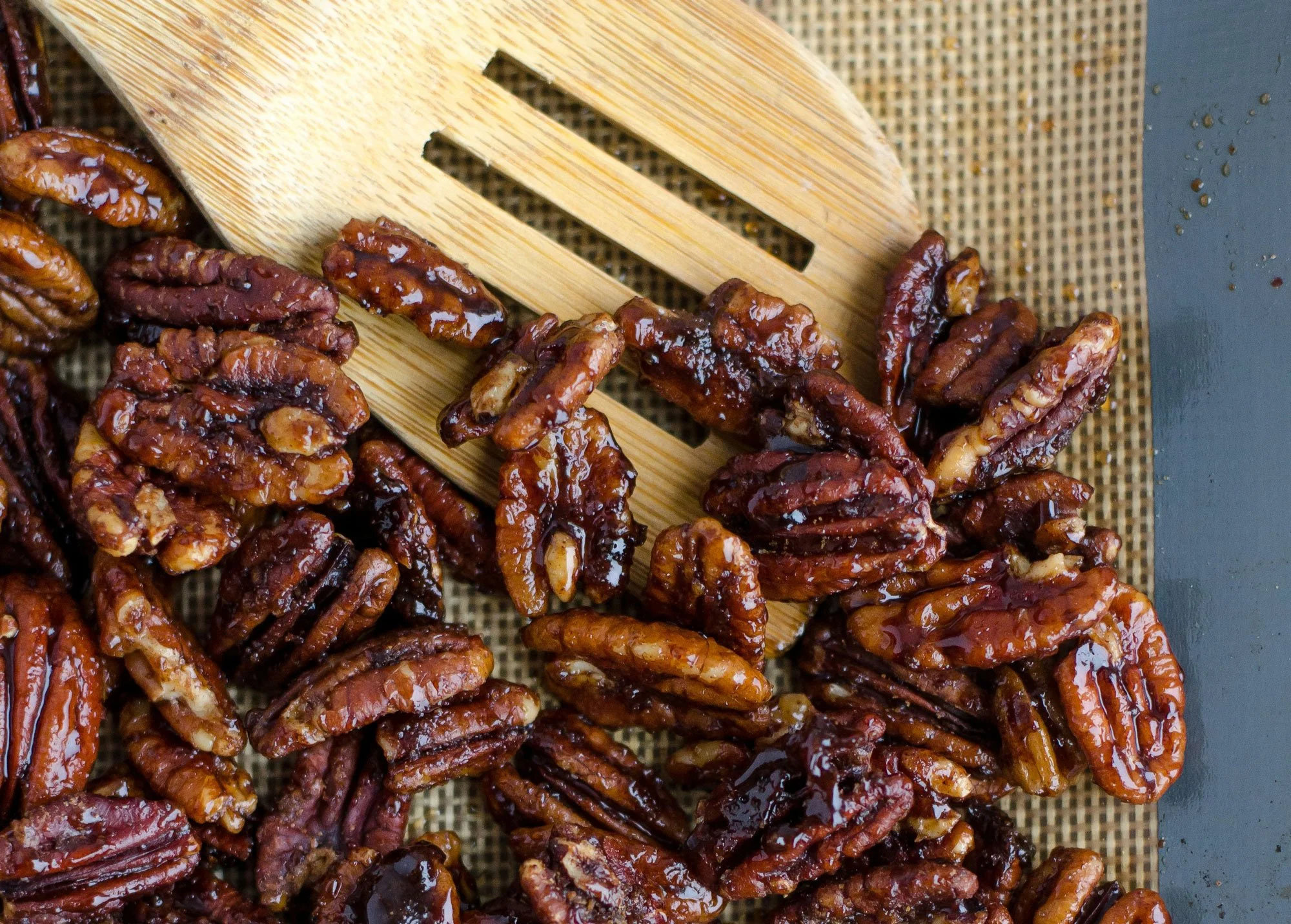Maple Syrup Glazed Pecans