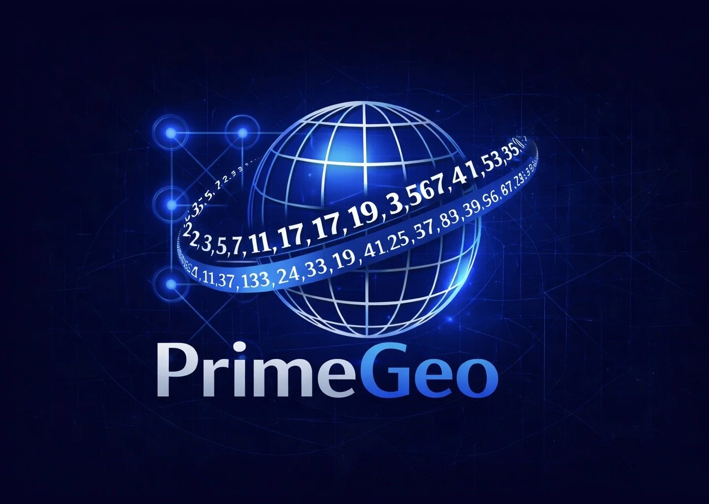 prime numbers wrapped around a globe