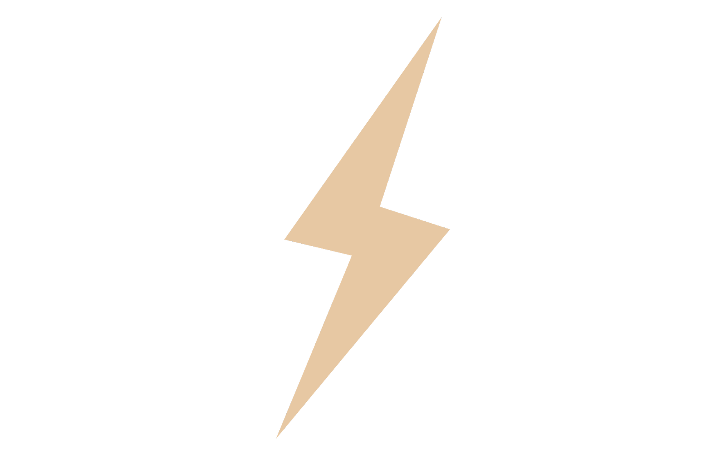 Black background with a gold lightning bolt in the center.