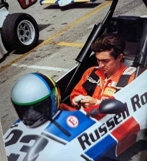 Greg Hoobler, in a race car in 1992