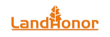 LandHonor logo with a stylized upward arrow above the text