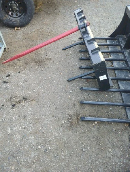 New 49" Single Skid Steer Bale Spear - Round Bale Attachment